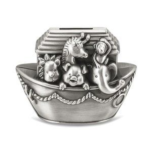Keepsake Baby's First Pewter-tone Finish Noah's Ark Bank